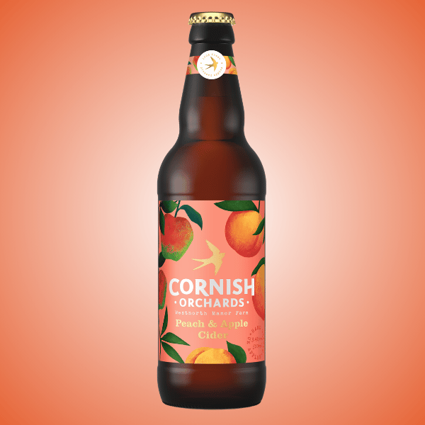 Cornish Orchards Peach & Apple Cider - 500ml Bottle